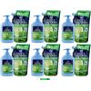 Beni Culinari Felce Azzurra Sapone Liquido Sapone Menta e Lime Pacchetto di prova/Ricarica 6 × 500 ml + Sapone 6 × 300 ml Sapone per le mani con profumo di culto dall'Italia + Portachiavi Beni Culinari