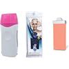 Skin System Kit Depilazione - Manipolo Scaldacera + 100 Strisce Epilazione + Cera Rullo Baffetti