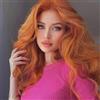 AFBeauty Long Wavy Orange Lace Front Wig Synthetic Ginger Orange Pastel Color Middle Part Soft Wig Heat Resistant Fibre Makeup Party Wigs for Women