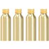 YANCAER 4 Pezzi 100ml Flaconi in Alluminio Dorato con Tappo a Vite - Contenitori Ricaricabili per Cosmetici, Oli Essenziali, liquides, huiles, cosmétiques, voyages et préparations DIY