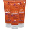 FEI FAN Fluido Modella Ricci CURL, Per Capelli Ricci Definiti, Corposi Ed Elastici. Contrasta L'Effetto Crespo 200ml (3 Unità)