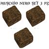 Natura Collection PROFUMO SOLIDO AMBRA GRIGIA + MUSCHIO NERO BLACK MUSK SET 3 PZ da 25 gr. (tot. 75 gr)