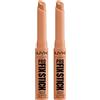 Nyx Professional Makeup Pro Fix Stick Correttore 12 Nutmeg Idrata Corregge Illumina con Acido Ialuronico Tenuta 12h per Pelli da Medie a Scure - 2 Correttori