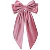 KCHIES Fiocchi per capelli in velluto beige rosa con coda lunga, per donne e ragazze, per capelli spessi, per San Valentino, accessorio decorativo per tutti i giorni, grande fiocco, fermaglio per capelli