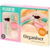Generico Set 11 Pz, 3 Pennelli Trucco + 2 Dischetti Struccanti Riutilizzabili + 2 Piumini Cipria + 2 Spugne Bellezza, 5 Organizer Singoli Plastica, Cosmetici, Trucchi, Truccare, Struccare. (MIX COLOR 9+5 pz.)