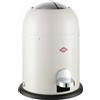Wesco Cestino a pedale per cosmetici Wesco Mini Master, cestino per rifiuti, cestino per cosmetici, lamiera d'acciaio, sabbia opaca, 6 L, 180112-87