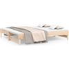 vidaXL Letto da giorno allungabile 2x(80x200) cm in legno di pino massiccio