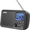 Leicke Radio DAB+ portatile LEICKE con Bluetooth 5.0 | radio DAB/DAB+ e FM, display a colori da 2,4", 80 preselezioni, radio da cucina con cavo o batteria da 2000mAh