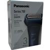 Panasonic Series 700 ES-ALT4B Rasoio a 3 lame wet & dry per uomo, portatile, cordless, impermeabile, sensore di densità della barba, testina di rasatura flessibile, rifinitore pieghevole, blu scuro