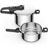 TEFAL Secure Trendy Pressure Cooker 4L + 6L + basket P2584301