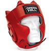 GREEN HILL Casco da Boxe Modello Sparring Blu Nero Rosso Pugilato (Rosso, M)