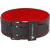 Iron Bull Strength - Cintura per sollevamento pesi a sgancio rapido, 7 mm, con leva di sollevamento veloce, 10,2 cm, per powerlifting, allenamento pesi, palestra e fitness (grande, nero/rosso)