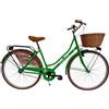 CICLI DANTE - Bicicletta donna da città per passeggio Olanda 26, classica stile retrò ad una velocità, con particolati miele e cestino anteriore in vimini (Rosa pastello)
