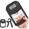Trasylph Misuratore digitale di forza della presa, 180 kg, con display LCD, dinamometro per la mano, tester elettronico per la forza della presa, per uso domestico e scolastico