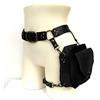 LXQLLJJD Marsupio Medievale Ad Anello in Pelle con Rivetti, Borsa a Gamba Incrociata Steampunk da Donna, Borsa a Tracolla Regolabile, Borsa da Equitazione Adatta per Giochi di Ruolo,Nero