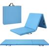 Cap - Tappetino multiuso pieghevole anti strappo per esercizi aerobici, fitness, palestra e ginnastica, 183 x 61 x 5,1 cm (lunghezza x larghezza x spessore), colore: Blu