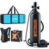 SMACO Mini Bombola da Sub 2L Bombola per Immersioni in Acque Basse di Respirazione Subacquea Bottiglia da Immersione Portatile S700Plus per Esercizi di Immersione/Lavori Subacquei