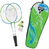 Talbot-Torro Talbot Torro Set da badminton 2-Attacker Junior | 2 racchette in acciaio accorciate (53 cm) | 2 volani resistenti | Borsa per il trasporto con tracolla regolabile