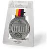 Qthrone Medagliere da tavolo personalizzato di Maratona di Berlino - Porta medaglie Running in acciaio inossidabile di alta qualità con incisione laser - Personalized Medal holder Marathon Runner Gift