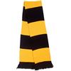 BrolloGroup Sciarpa Tubolare Tifosi Bianco Nera Rosso Verde Sciarpe Invernali Personalizzabile con Ricamo PS 15538 (Nero Giallo)