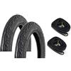 CicloSportMarket 2 Copertoni + 2 Camere d'Aria 22 x 1.75 Nero - Ideale Bicicletta ELETTRICA/Furgoncino/Bici da Ragazzo