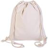 CaFfen Sacca Borse con coulisse in tela bianca e nera, borsa portaoggetti in cotone bianco, zaino(WHITE)