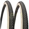 ECOVELO 2 Copertoni 26 x 1 3/8 (37-590) BiancoNeri DEESTONE per Bicicletta Olanda, Stradale, Adulto, Bicicletta, Vintage | Pneumatici Stradali Bianco Neri in Gomma Bici