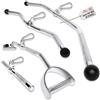 C.P. Sports C.P.Sports LAT Bar 125cm Extra Largo per LAT Ancora più Largo, Diverse variazioni di Presa Grazie alla Superficie zigrinata della Presa incl. Cromo Girevole per l'allenamento con i Pesi (125cm)