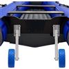 Candygou Ruote scorrevoli, ruote di avviamento gonfiabili, ruote posteriori, ruote gonfiabili in acciaio inox e plastica, ruote di trasporto per gonfiabili, rimorchi max. 150 kg, blu, per gommoni, rimorchi