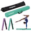 Leogreen Trave Ginnastica Artistica 240 cm in Pelle PU, Trave di Equilibrio Ginnastica con Fondo Antiscivolo, parallela Ginnastica Artistica per Bambini Bambina Verde