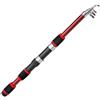 DAZZLEEX Kit completo di attrezzi da pesca telescopico leggero con canna, mulinello e custodia (blu)