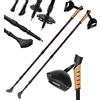SPORTANA® Bastoni da Trekking Telescopici 68-135cm Racchette Nordic Walking Bacchette da Camminata Escursione Montagna