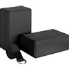 BRIUERG Set di blocchi per yoga e cinghie da yoga, in schiuma, per stretching e allenamenti universali, colore nero