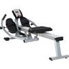 HOMCOM vogatore Professionale Magnetica per Casa a 12 Resistenze per Allenamento con Monitor Digitale e Struttura Scorrevole in Alluminio, Acciaio e ABS, 160x61x50cm, Grigio e Nero