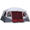 QKBMFK Tenda da campeggio per 8-12 persone, leggera, stabile, impermeabile - tenda familiare con 2 camere da letto, tenda grande con telo di fondo, 430 x 305 x 203 cm Red,4.3 * 3 * 2m