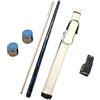 JISADER Stecca da Biliardo, Stecca da Biliardo con Gesso, Punta da 10 mm, Stecca da Biliardo con Guanto, Stecca da Biliardo Professionale in Legno di, Nero Blu
