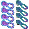 Akozon Set di 10 Pezzi, 4 Paia di Anelli Mancanti per Catena a 12 velocità in Acciaio per Bicicletta Mancante Collegamento 12v Rapido Enganche Cadena CNC Lame con Inserto (Colorato)