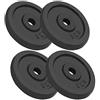 vidaXL 4X Dischi per Pesi 4x5 kg Disco Bilanciere in Ghisa Pesi Massa Muscolare