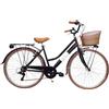 Cicli Tessari - bicicletta da donna bici da città city bike da passeggio 28'' con cambio vintage retro' cesto anteriore (rosa)
