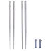 iBasingo Bacchette Cinesi di Titanio Quadrate Bacchette Rotonde Antiscivolo Posate da Campeggio Ultraleggere da Campeggio Posate da Picnic Ti1566I