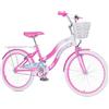 MagikBike Patty Love - Bicicletta per Bambina, Ruote da 20 Pollici, Design con Cestino, Portapacchi e Parafanghi, Colore Bianco/Rosa, Bici Ideale per Bambini da 6 a 9 Anni