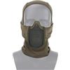 LEJUNJIE Equipaggiamento tattico Passamontagna traspirante Maschera a rete Stile ninja Maschera softair integrale Maschera antivento Ciclismo Cappuccio Scaldacollo Balaclava