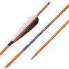 ACCMOS 6 Pezzi Tiro con L'Arco Frecce da Pratica, ID 4,2 mm Spine 600 700 800 Freccia da Caccia Tag Blu Simile Legno Asta della Freccia, 4 Maroon Bianca Piuma Freccia in Carbonio (Spine 700, 30inch)