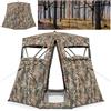 COSTWAY Tenda Mimetica per Caccia, 2-3 Persone, Visione a 360°, Camouflage, 249 x 211 x 175 cm