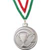 Hole Gadget | Medaglie Premiazioni Personalizzate da 4,5 cm con Laccetto Medaglia Personalizzabili in Metallo con Stampa Personalizzata, Gare, Calcio, Fantacalcio, Sport | 23.007.52 (Argento)