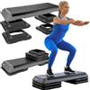 Queenfit Aerobic Step - Lo stepper ideale per la casa, salire le scale con 3 livelli di altezza