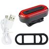 YMZ Luce posteriore della bicicletta ad alta luminosità ricaricabile USB 6 modalità Fit ciclismo casco zaino