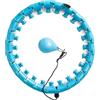 TREXO Hula Hoop con peso e bastoncini massaggianti in blu, diametro 100 cm in ABS e PVC. Misura regolabile. Perfetto per dimagrire la vita, rassoda la pancia. Hula Hoop