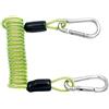 F Fityle Cordino di Sicurezza Cordino a Spirale Cavo di Acciaio Retrattile da 1,6 Accessori per Moschettoni di Bloccaggio, Verde