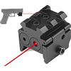 r2digital Aglow.it MIRINO LASER NANO ROSSO LOW PROFILE in METALLO LONG DISTANCE con REGOLAZIONE TARATURA ATTACCO WEAVER e PICATINNY PUNTATORE Accessorio per ARMI SOFTAIR e ARIA COMPRESSA